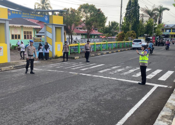 Polres Mukomuko Kerahkan Personel Gatur Pagi di Titik Rawan, Pastikan Lalu Lintas Lancar dan Aman