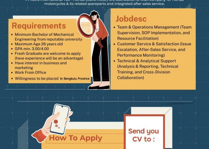 Astra Motor Cari Talenta Muda untuk Posisi Technical Service Supervisor, Ini Syaratnya, Ayo Buruan Daftar!