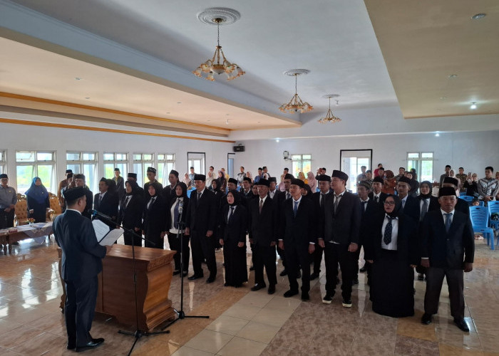 Sekda Lebong Lantik 28 PAW BPD, Diminta jadi Mitra Strategis Pemerintah Desa