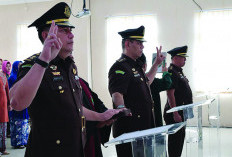 Tekankan Penegakan Hukum Humanis dan Responsif, Asintel dan Dua Koordinator Baru Kejati Bengkulu Dilantik