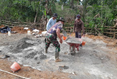 Bersama Warga, Satgas TMMD Ke-124 Kodim 0408/BS Cor Plat Duiker Jalan