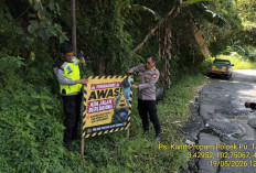 Polisi Pasang Peringatan di Jalur Rawan Laka, Empat Titik Berbahaya di Jalur Curup-Lubuklinggau Diawasi Ketat