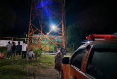 Dini Hari, Seorang Pemuda Panjat Tower TVRI di Bengkulu Selatan, Diduga Hendak Bunuh Diri