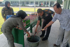 Kodim 0408 Musnahkan   Ratusan Botol Miras , Hasil Operasi di Sini