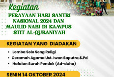 Hari  Santri Nasional 2024 dan Maulid Nabi Muhammad SAW, Ini yang Dilakukan Kampus STIT AL-QURANIYAH