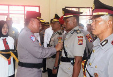 Kapolres Minta Pejabat Baru   segera Adaptasi dan Berinovasi, Sertijab 4 Perwira Polres Kaur