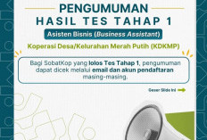  Buruan Cek, Kemenkop Umumkan Hasil Seleksi Tahap 1 Assisten Bissnis Koperasi Merah Putih, Adakah Namamu ? 