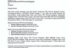 PWI Pusat Tetapkan 2 Calon Ketua dan Tiga Calon Ketua DK, Satu Bakal Calon Gugur Tak Penuhi Syarat
