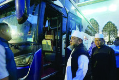 Gubernur Bengkulu Helmi Hasan Lepas Ribuan Jamaah Bengkulu ke Ijtima Ulama Dunia di Lampung