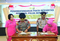 Polda Bengkulu Teken Pakta Integritas, Personel Dilarang Terlibat Narkoba dan Judi Online