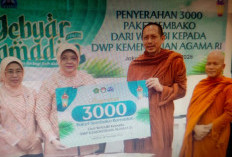  Indahnya Toleransi, Umat Buddha dan  Baznas Berbagi 4.000 Sembako  Di Gebyar Ramadan