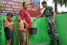 Senyum Ceria Anak-anak Sambut Sumur Bor   TMMD Ke-124 Kodim 0408/BS