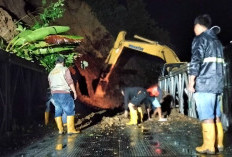 Hujan Lebat, Jalan Tertimbun Longgsor, Akses Manna-Pagar Alam Sempat Lumpuh Total