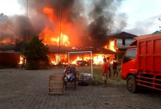 Breaking News, Jelang Berbuka, Ruko dan Rumah di Terminal Desa Marga Sakti Terbakar 