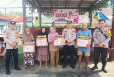 30 Paket Sembako untuk Warga Membutuhkan, Polsek Kedurang Ilir Peringati HUT Bhayangkara ke-79