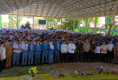 Perdana, Bupati Launching Program Makan Bergizi Gratis di SMAN 2 Bengkulu Selatan