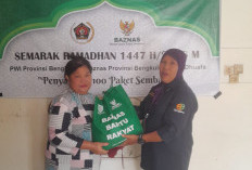PWI Bengkulu dan Baznas Salurkan Paket Sembako untuk Duafa dan Disabilitas di Bulan Ramadan