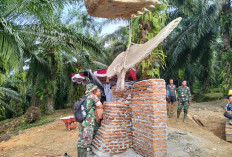 Pembangunan Tugu Prasasti TMMD Ke- 124 Kodim 0408/BS Hampir Rampung