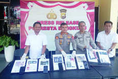 Sembilan Tersangka, 44 Paket Narkoba Diamankan Polresta Bengkulu