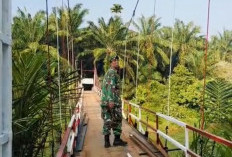 Jembatan Gantung Padang Merbau Hampir Rampung