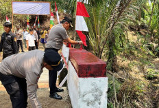 Dorong Ekonomi Desa, Kapolres   Resmikan Jembatan Merah Putih