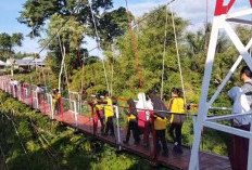  TNI AD Selesaikan Pembangunan   Jembatan Garuda di Rejang Lebong