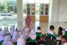 Peduli Literasi di Bulan Gemar Membaca, Dinas Perpusda Bengkulu Selatan Dapat Kunjungan KB-TK