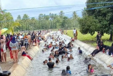Makin Ramai, Irigasi di Lebong Dijadikan Wisata Pemandian, Pengunjung Diimbau Waspada
