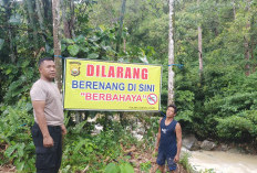 Pasca 3 Pelajar Meninggal, Polisi Pasang Plang Peringatan Dilarang Mandi di Air Kemacek