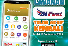 Layanan BI-FAST Bank Bengkulu Kembali Aktif, Nasabah Diminta Segera Update Aplikasi