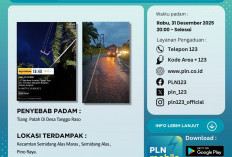 Hujan Badai Sebabkan Tiang Listrik Patah, Sejumlah Wilayah Bengkulu Selatan Masih Padam