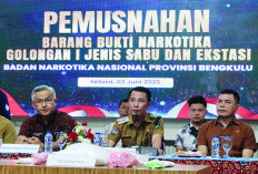 2,5 Kg Sabu dan 3.384 Ekstasi Dimusnahkan, BNNP Undang Bupati Rejang Lebong Ini Alasannya