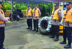 Antisipasi Banjir, Polsek Muara Siagakan Personel  