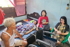 Bunda Lina Tandri Berikan Kursi Roda untuk Warga Kebun Kiwat yang Alami Stroke Selama 2 Tahun