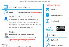 Pemeliharaan Jaringan, Listrik Sejumlah Wilayah di Bengkulu Selatan Padam Hari Ini