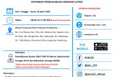 Pemeliharaan Jaringan, Senin 28 April 2025, PLN ULP Manna Padamkan Listrik di Daerah Ini