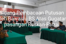 Reskan-Faizal Gagal Jadi Peserta Pilkada 2024, Bawaslu BS Tolak Gugatannya, Berikut Alasannya