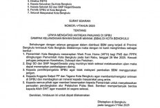 BBM Langka, Wali Kota Bengkulu Terbitkan SE WFH, Ini Dia Isinya