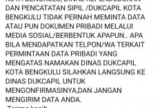 Modus Penipuan Terbaru, Permintaan Data Pribadi dari Disdukcapil Via Medsos, Waspadalah!