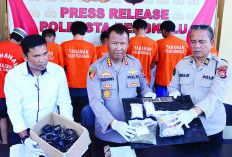 Empat Pengedar Ganja Ditangkap, Ini Tersanga dan Barang Bukti yang Diamankan Polresta Bengkulu
