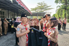 57 Kontingen Pramuka   Berangkat ke Jamnas XII, Wabup Kaur Pesan Jaga Nama Baik Daerah