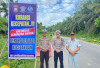 Jelang Mudik Lebaran,  Satlantas Polres Seluma Pasang panduk di Titik Rawan Laka